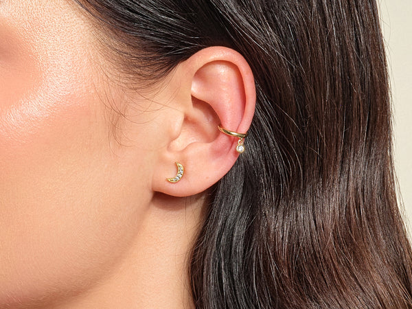 Moon Stud Earrings