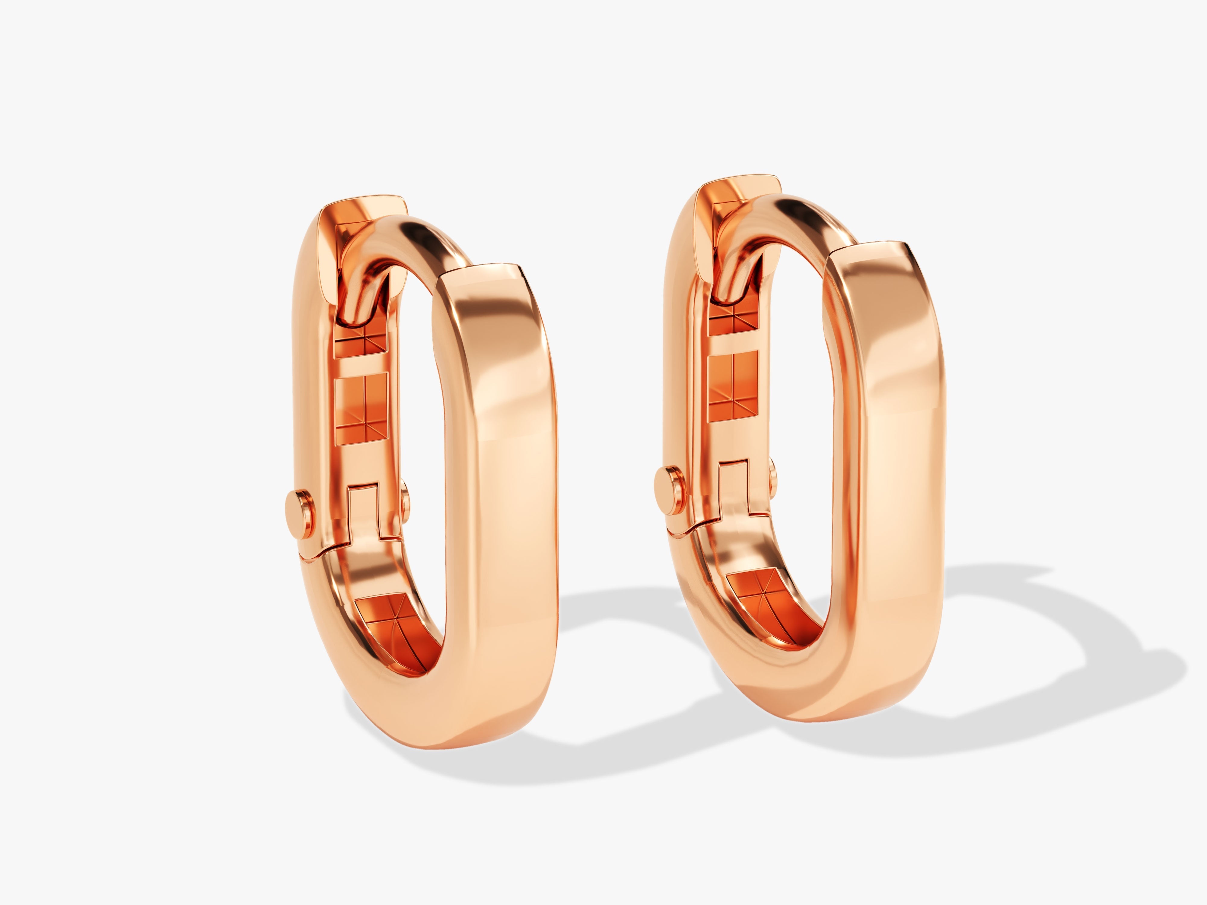 Rose gold oval hoop earrings for jewelry collection