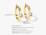 14k Solid Gold Milgrain Diamond Hoops