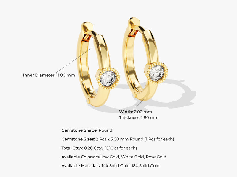 Milgrain Hoops