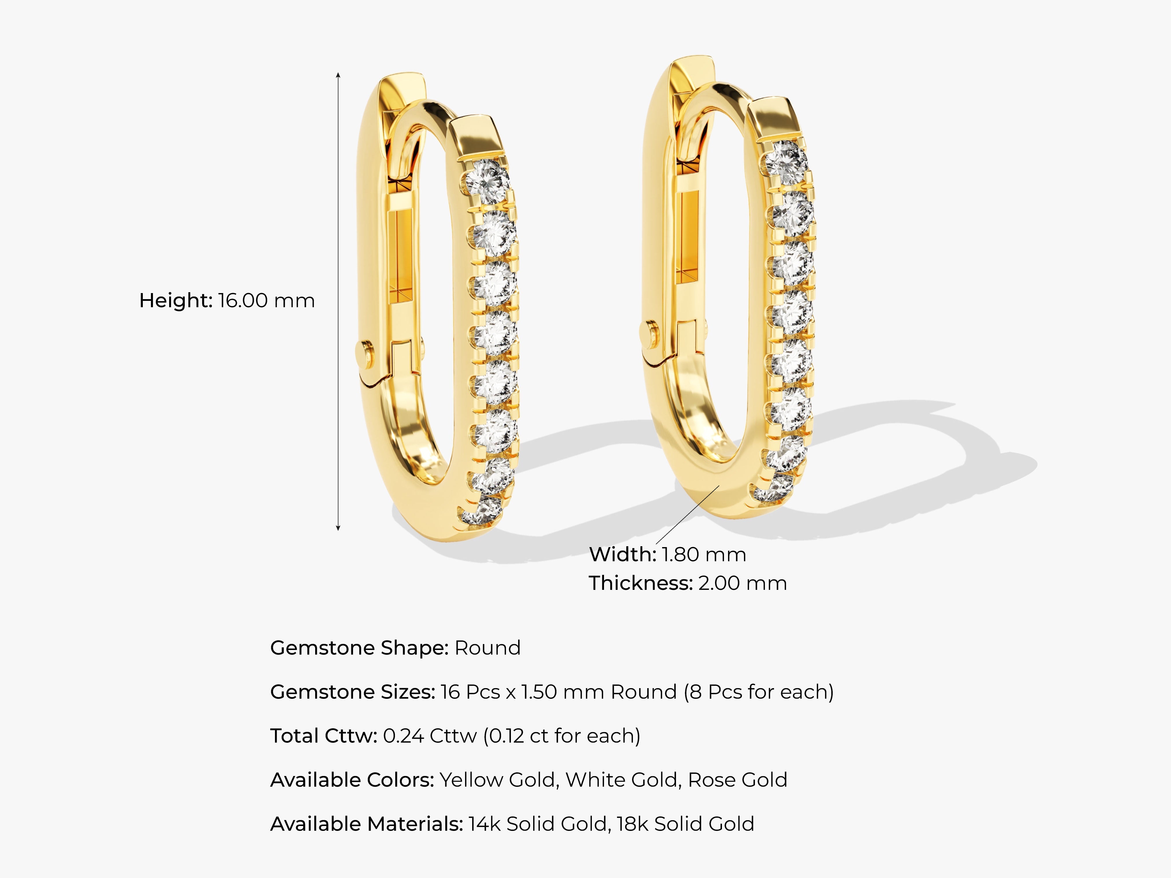 Diamond hoop earrings in yellow gold from a jewelry company