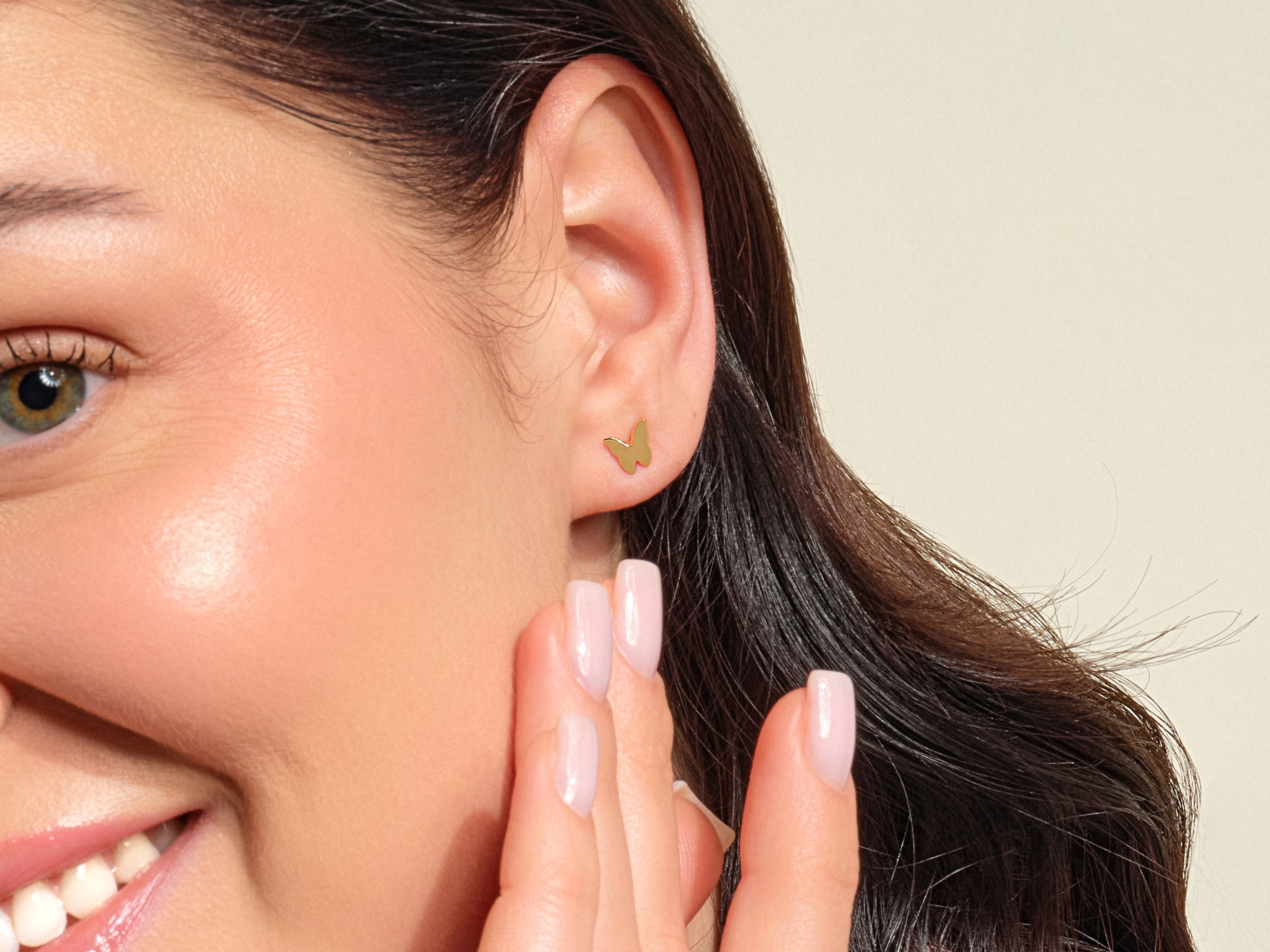 Tiny Butterfly Stud Earrings