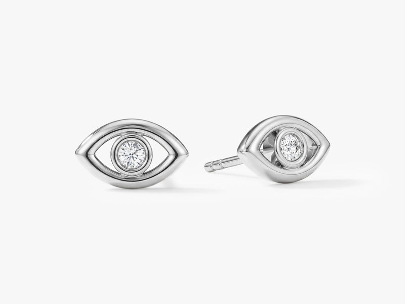Bezel Eye Earrings