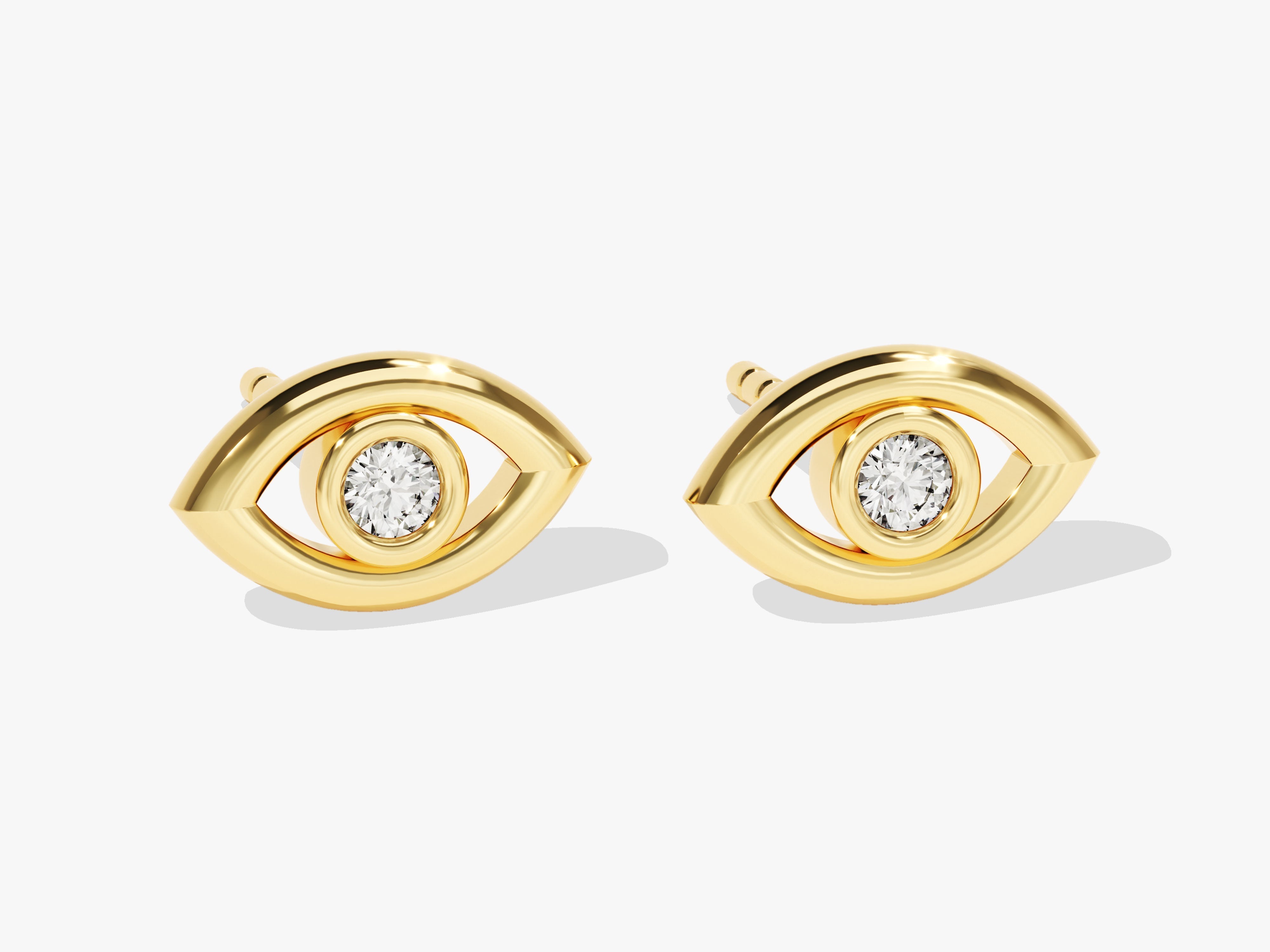 Bezel Eye Earrings