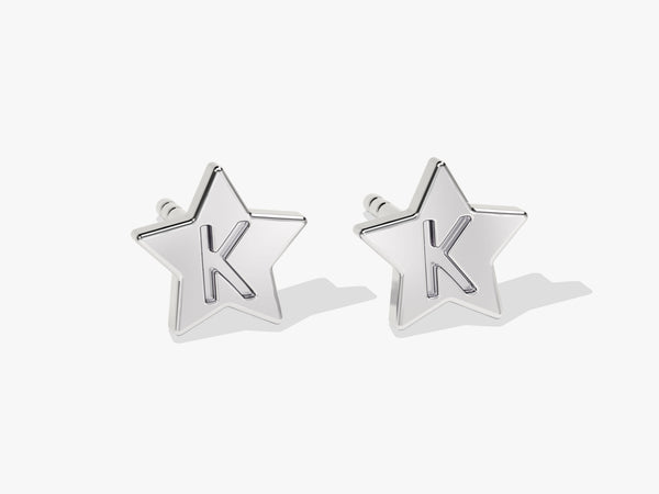 14k Solid Gold Engravable Star Earrings