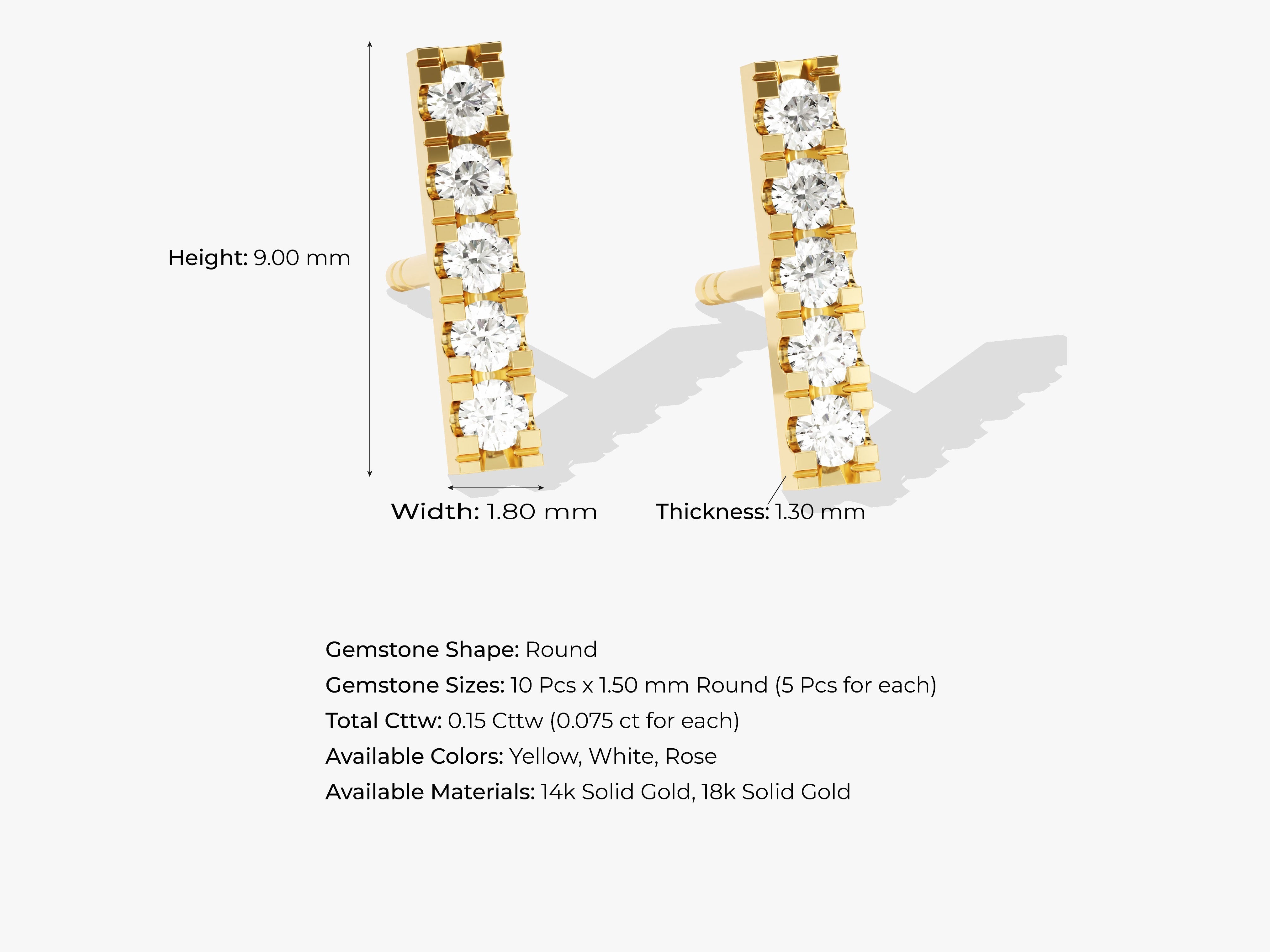 Vertical Bar Earrings