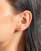 Triple Ball Stud Earrings