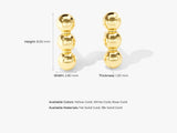Triple Ball Stud Earrings
