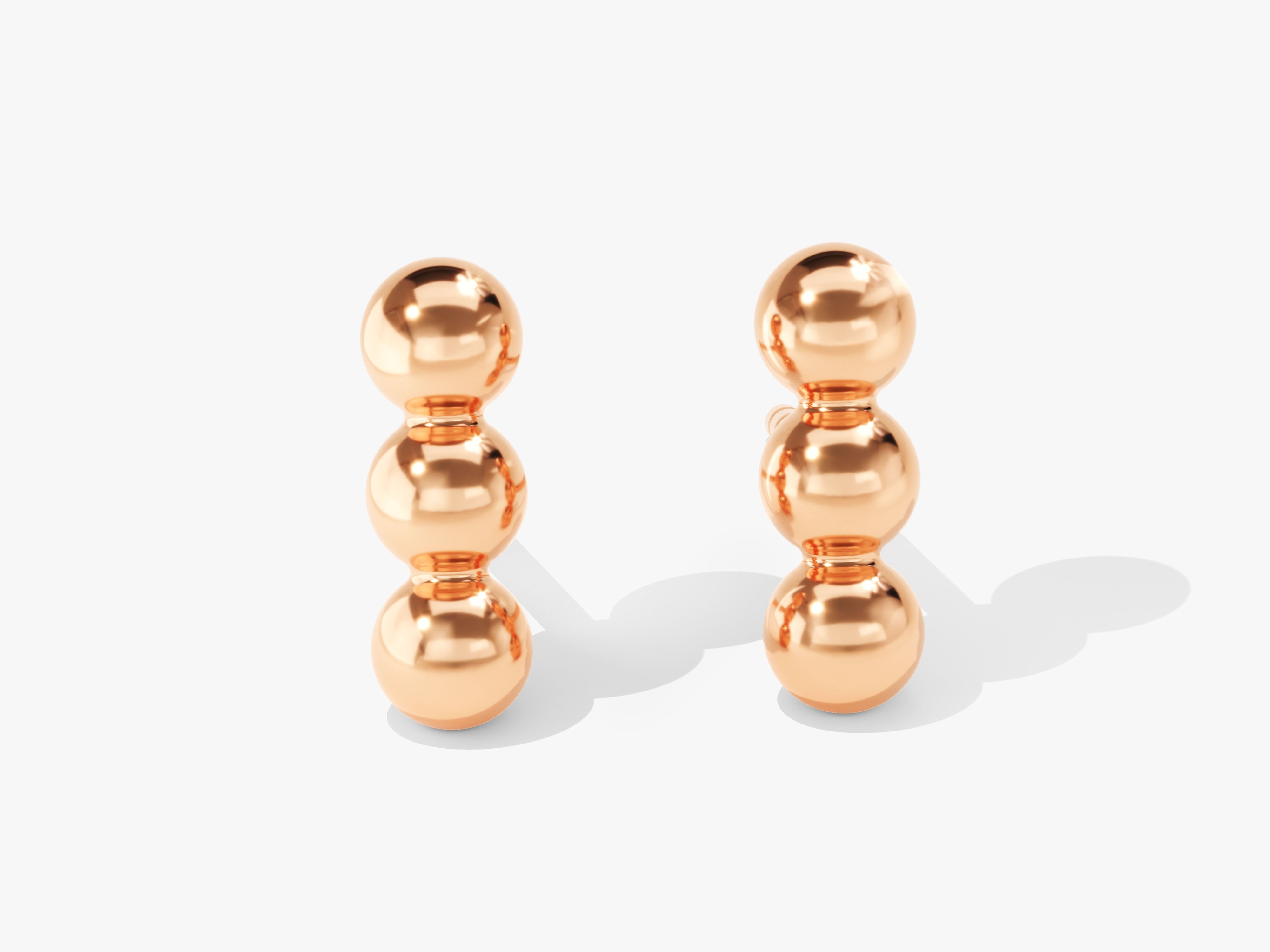Triple Ball Stud Earrings
