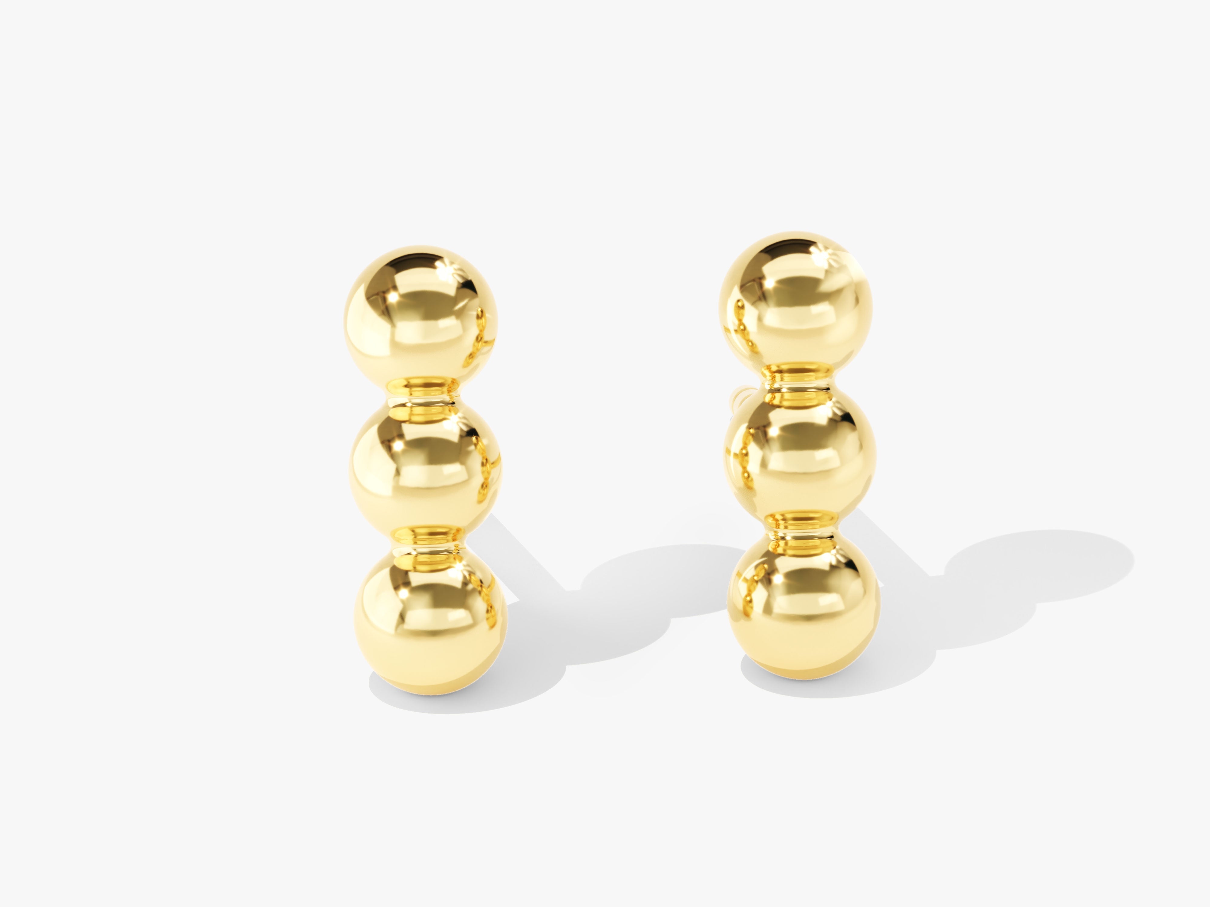 Triple Ball Stud Earrings