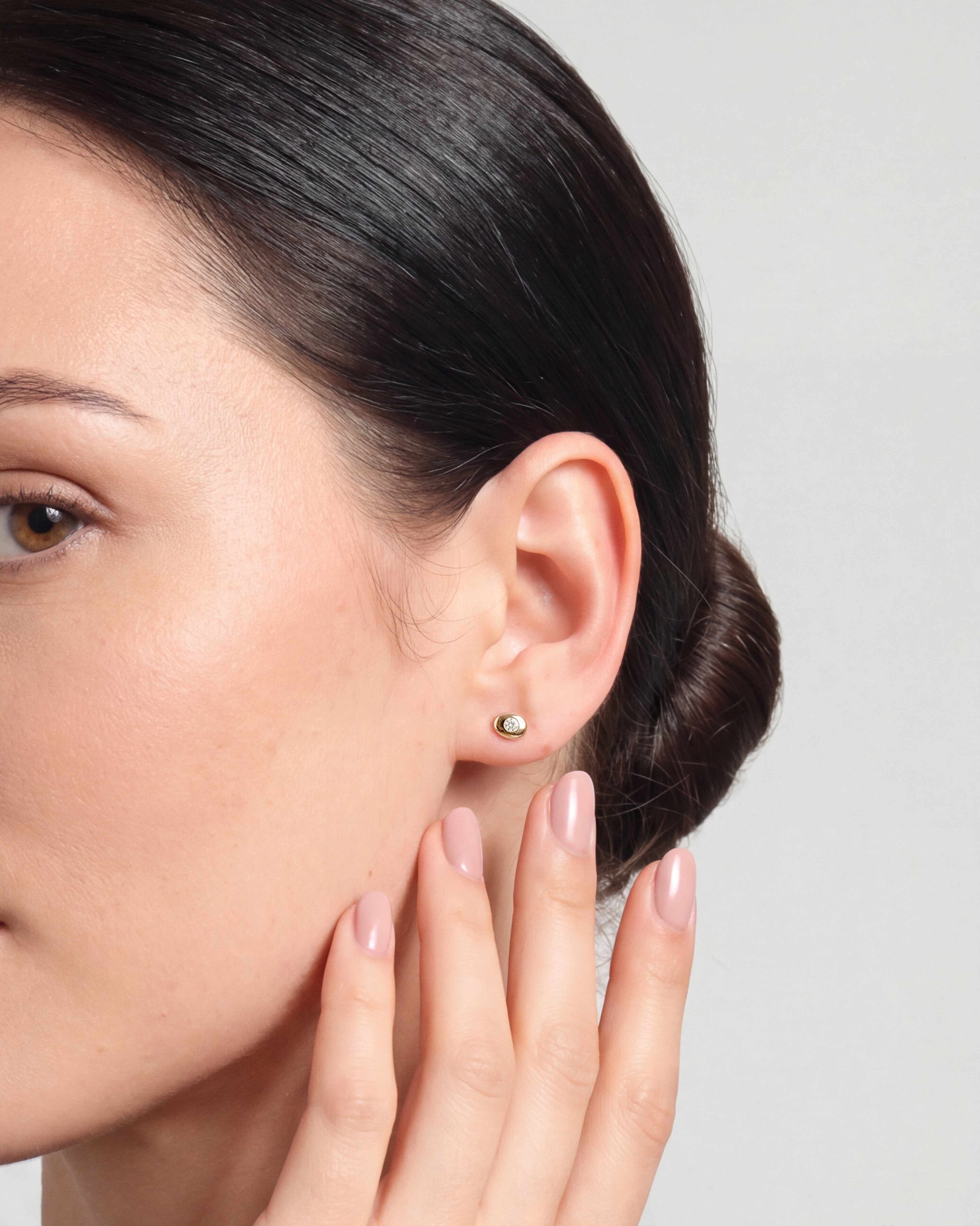 Flush Set Stud Earrings