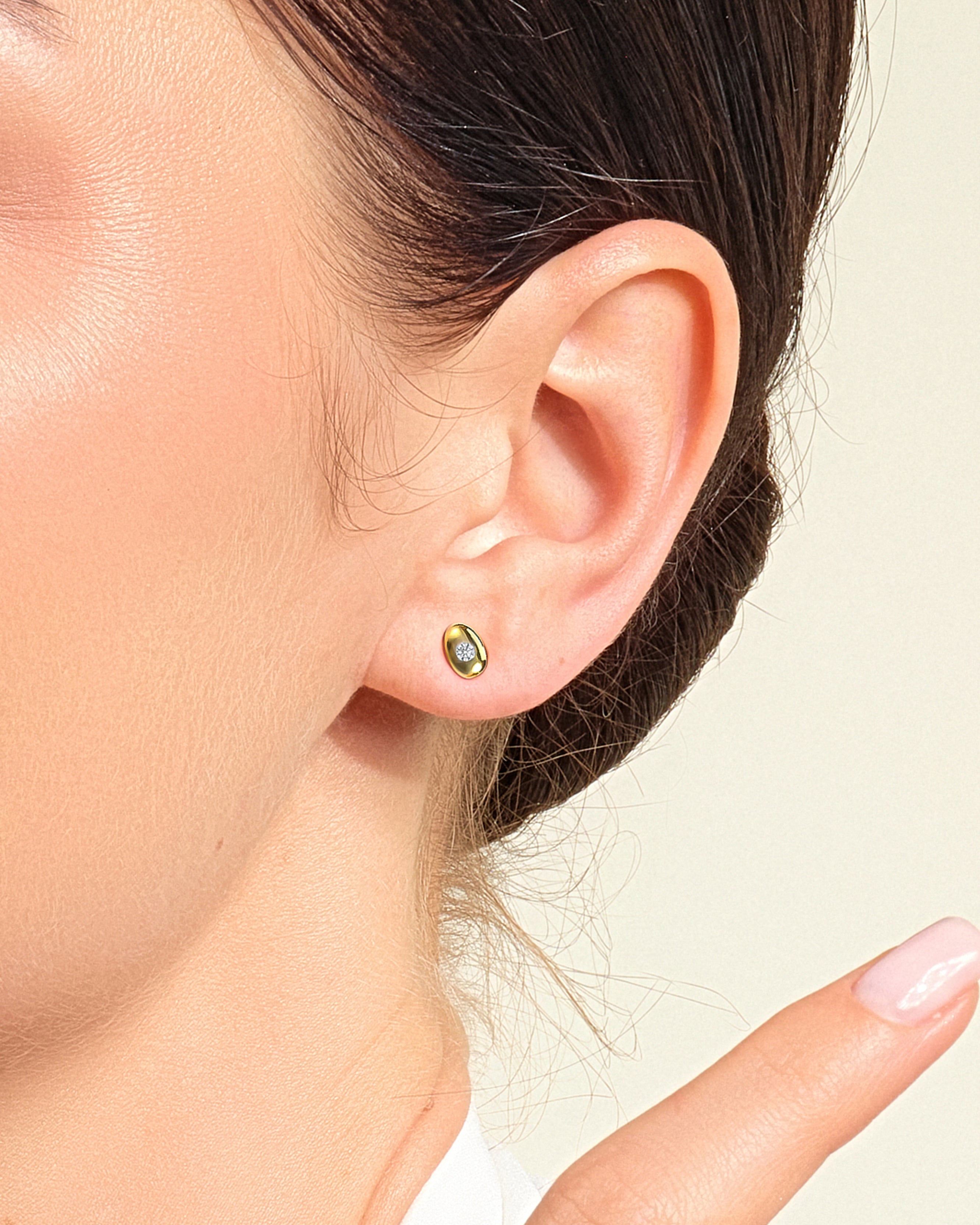 Flush Set Stud Earrings