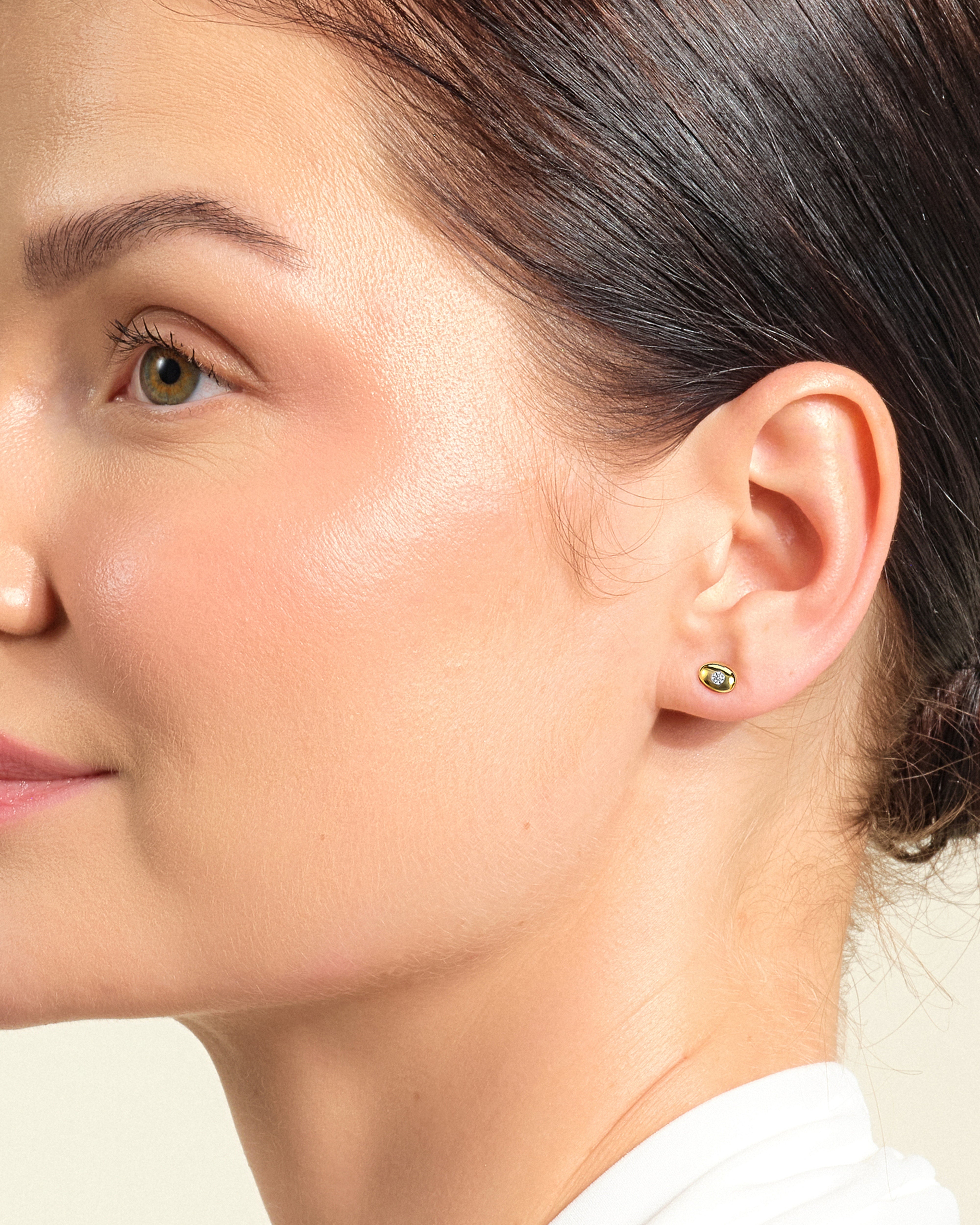 Flush Set Stud Earrings