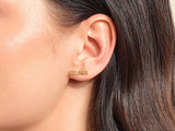 14k Solid Gold Custom Name Earrings