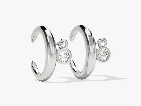 Diamond hoop earrings for women, fine jewelry, luxury gift