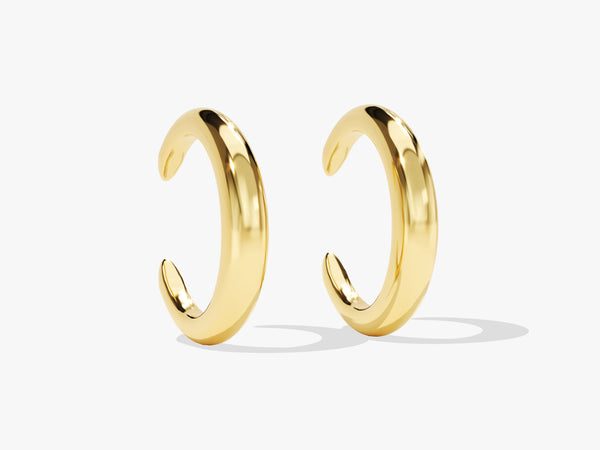 Gold hoop earrings for jewelry brand
