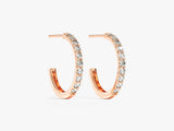 Diamond Birthstone Huggies in 14k Solid Gold