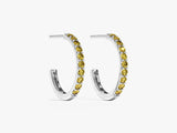 Peridot Huggies in 14k Solid Gold