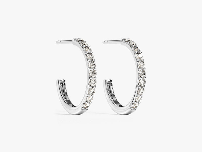 Diamond Birthstone Huggies in 14k Solid Gold