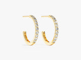 Diamond Birthstone Huggies in 14k Solid Gold