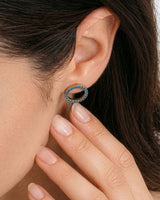 Birthstone Circle Studs