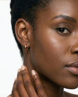 Baguette Birthstone Hoop Earrings