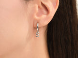 Custom Initial Hoop Earrings