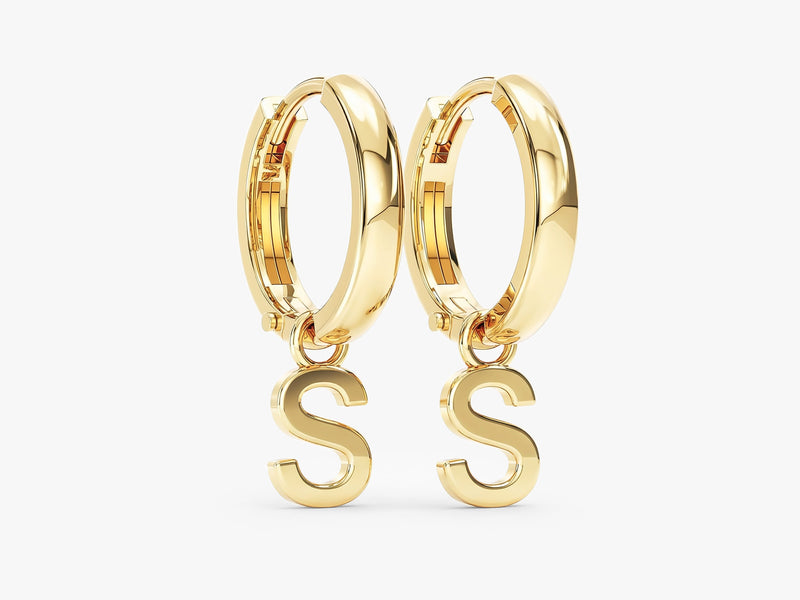 Custom Initial Hoop Earrings