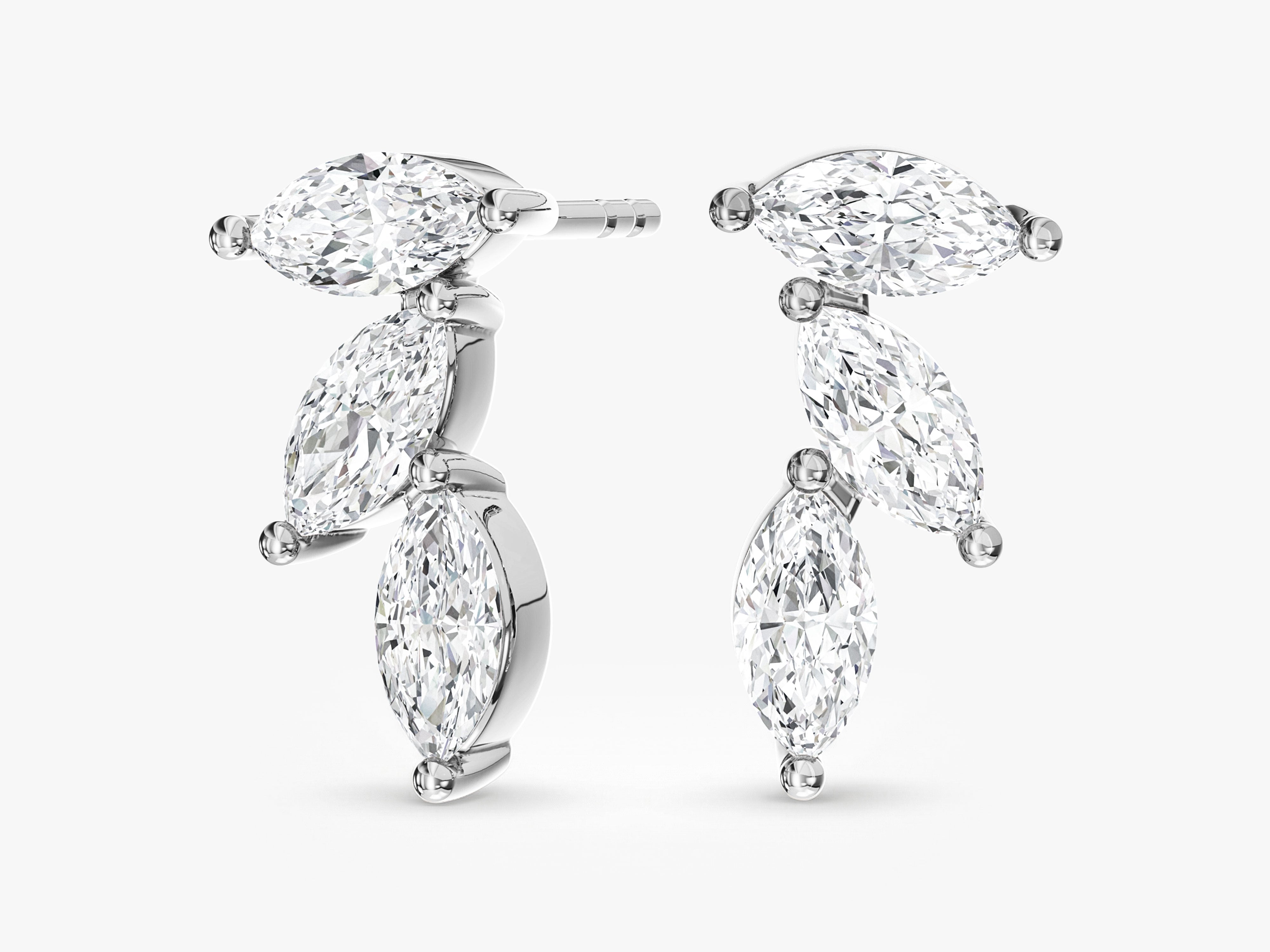 Trio Marquise Stone Earrings