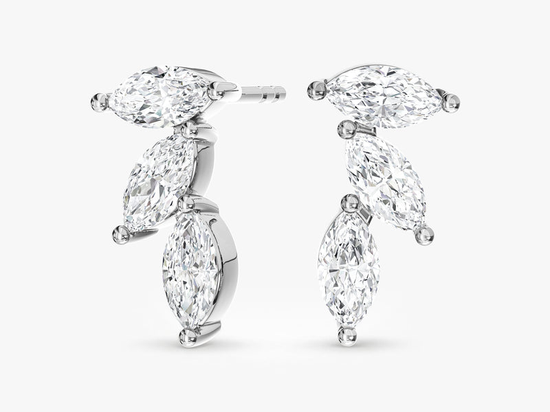 Trio Marquise Stone Earrings