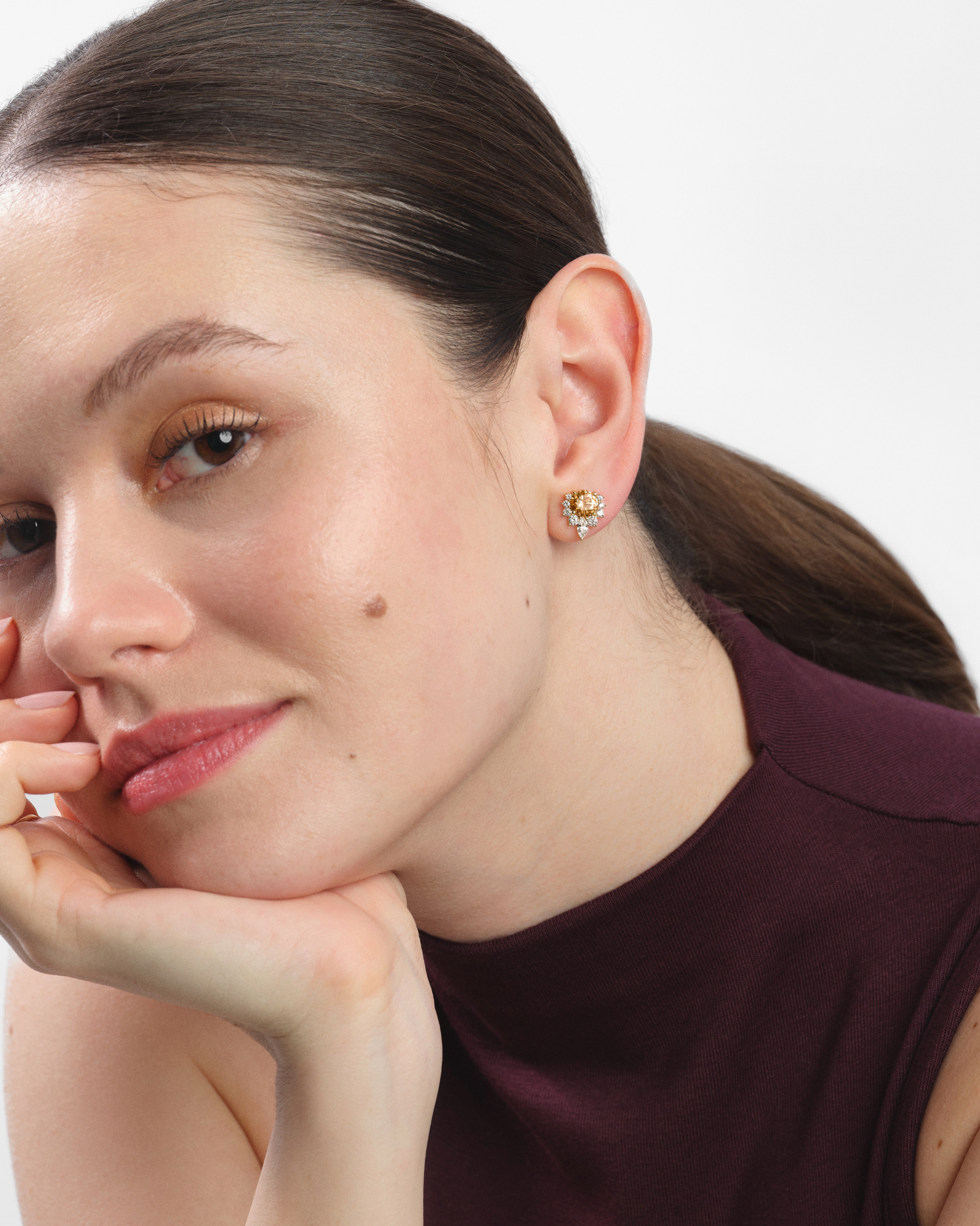 Sunburst Birthstone Earrings