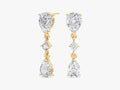 Pear Cut Stone Drop Earrings