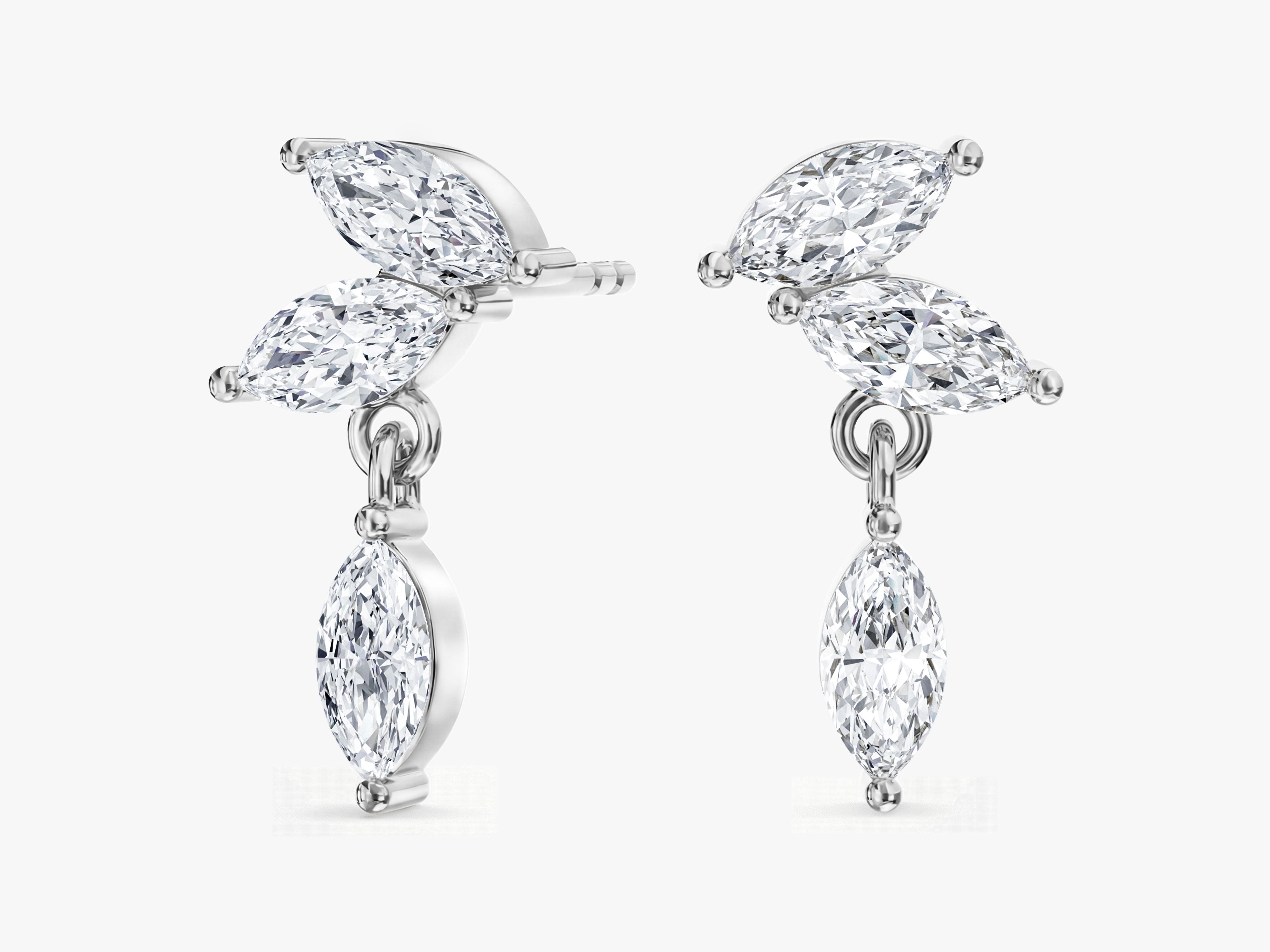 Marquise Stone Drop Earrings