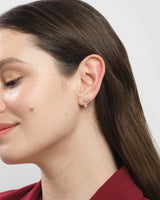 Bezel Pear Drop Earrings