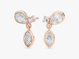 Bezel Pear Drop Earrings