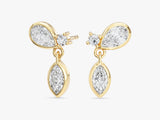 Bezel Pear Drop Earrings