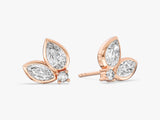 Bezel Pear Stud Earrings