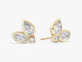 Bezel Pear Stud Earrings