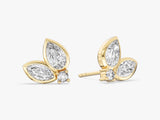 Bezel Pear Stud Earrings
