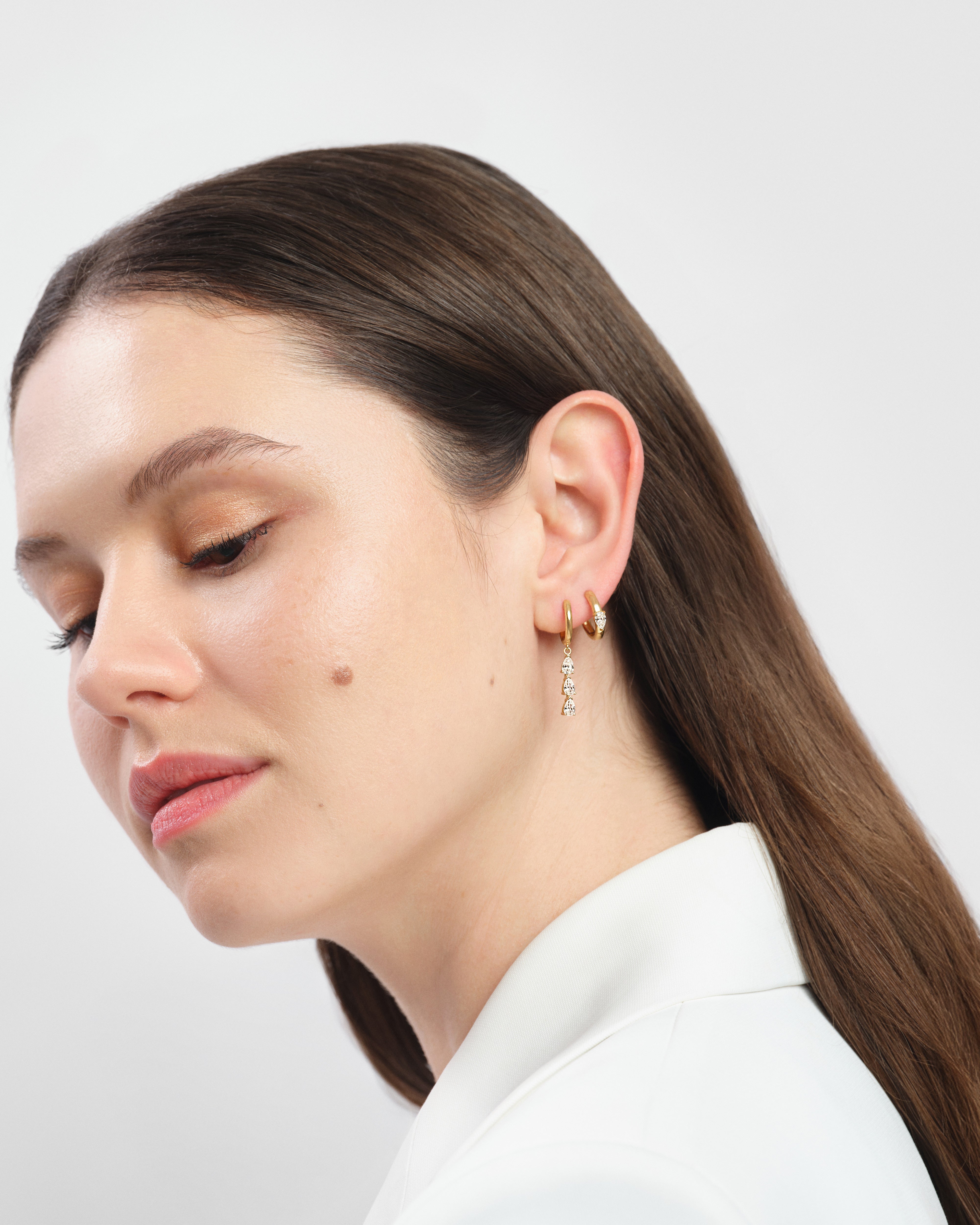 Trio Pear Drop Earrings