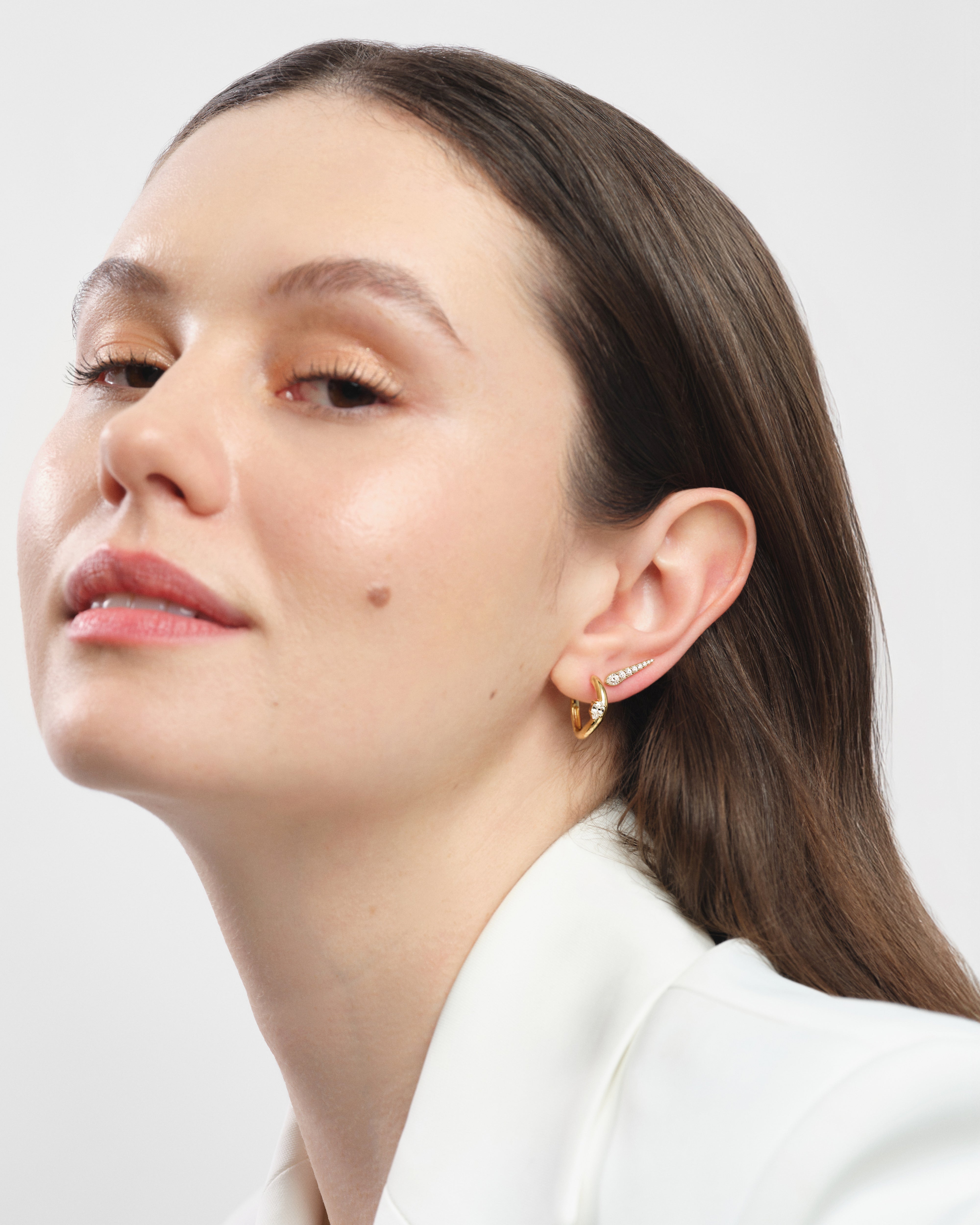 Curved Hoop Earrings