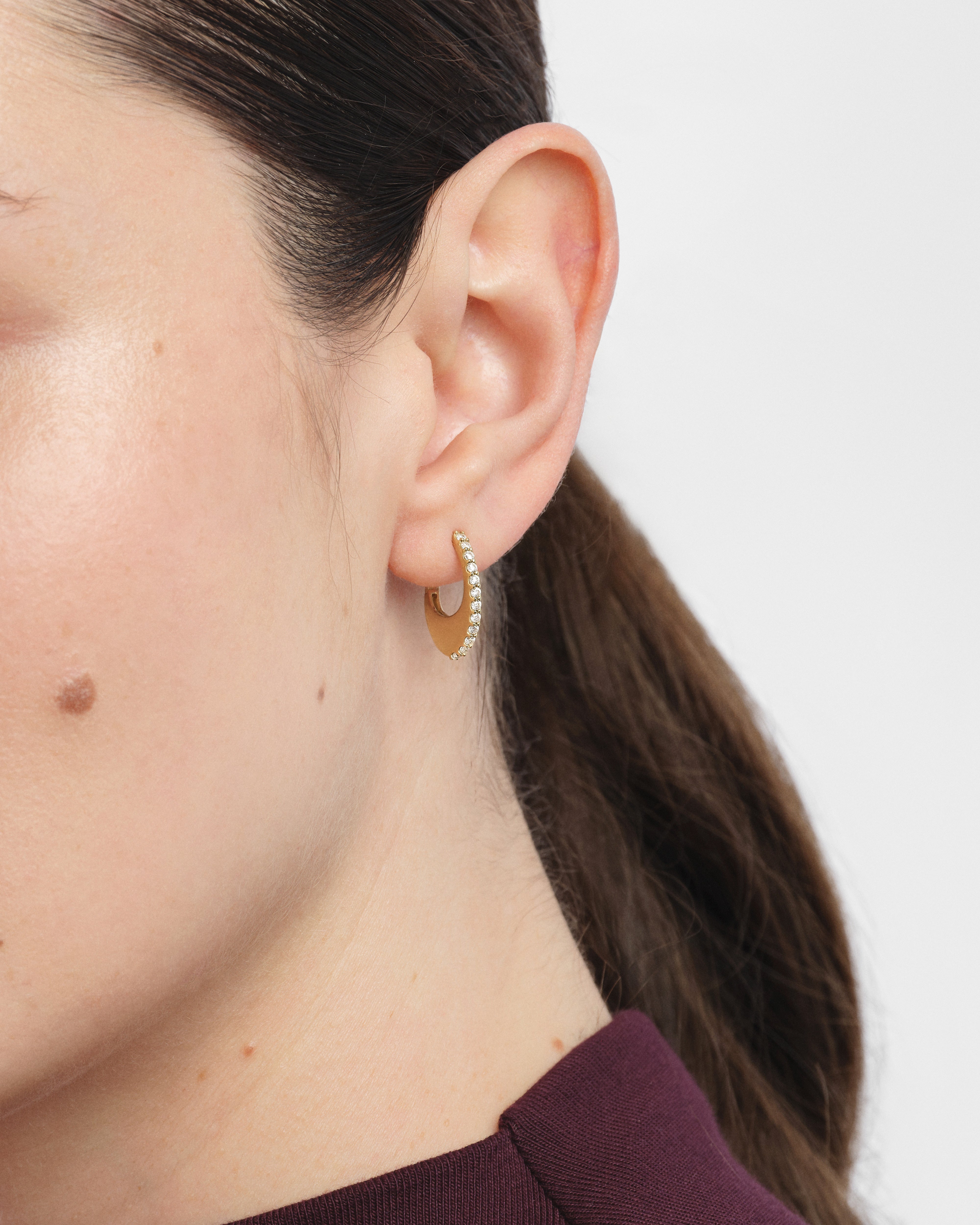 Pave Hoop Earrings