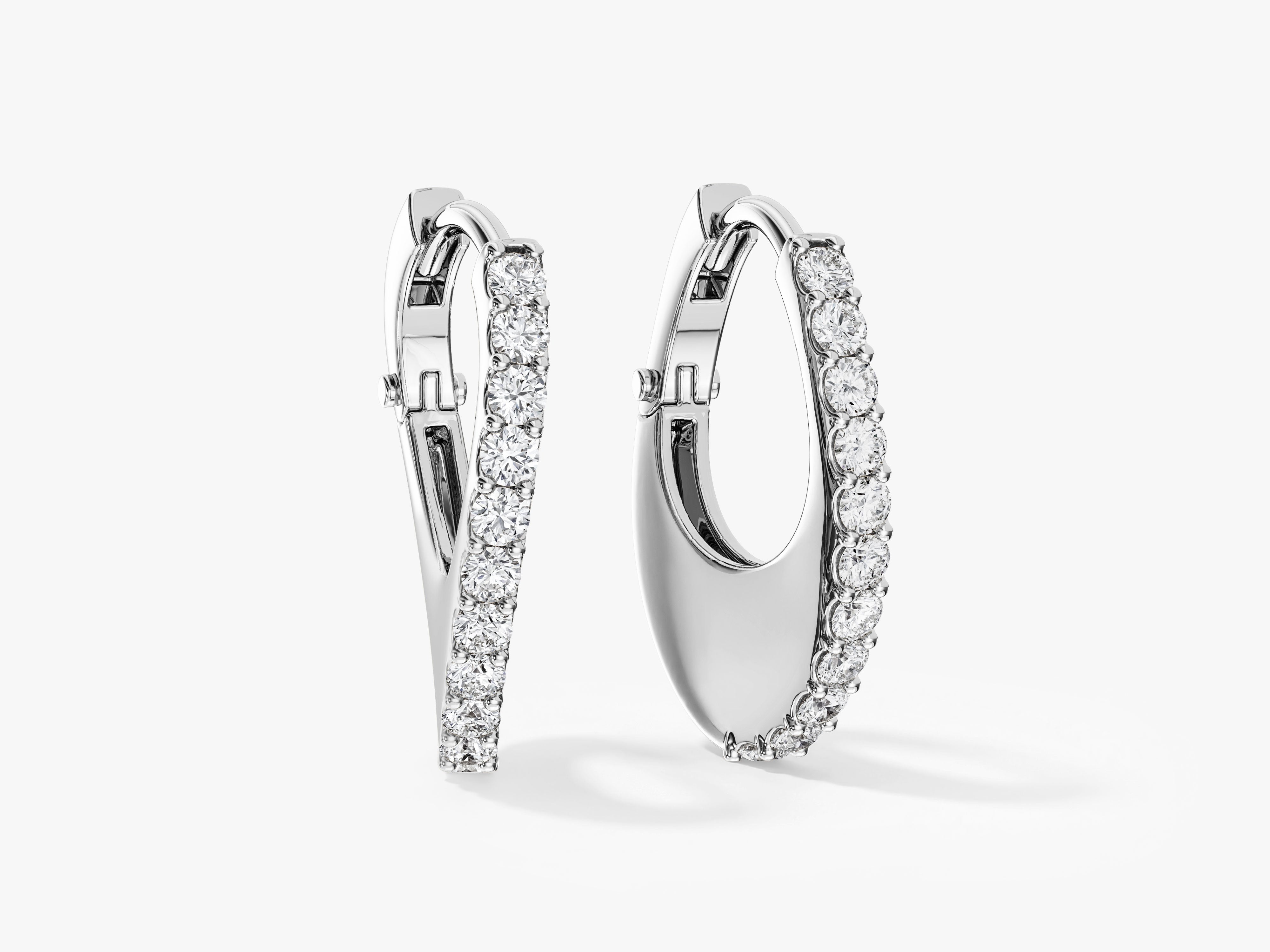 Pave Hoop Earrings