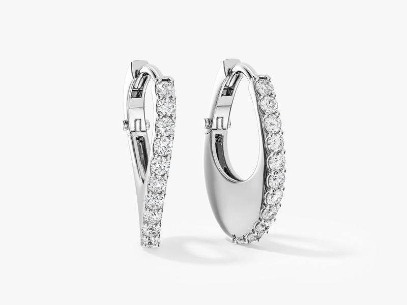 Pave Hoop Earrings