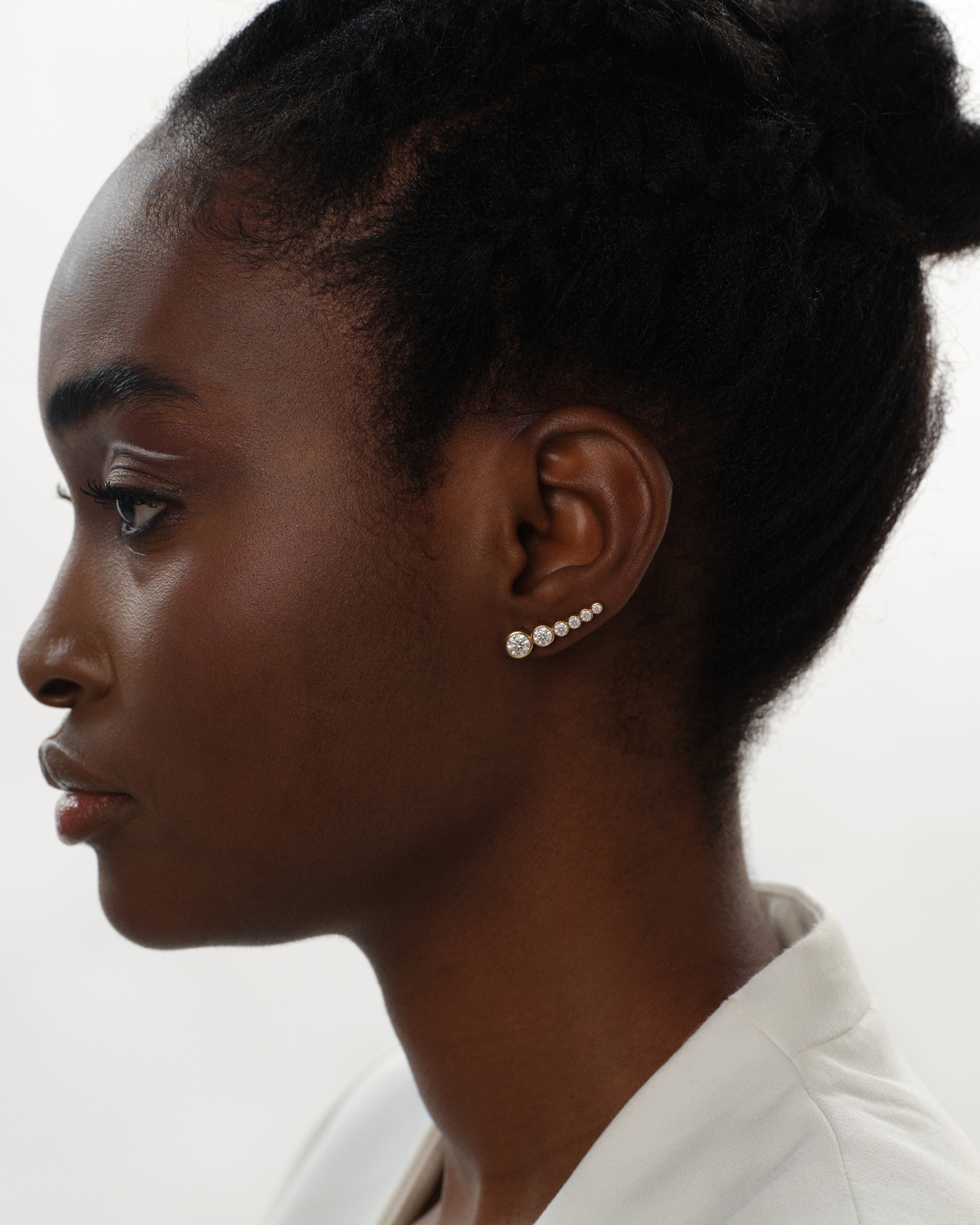 Bezel Climber Earrings