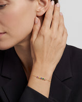 Bezel Set Round Birthstone Family Bracelet