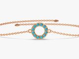 Open Circle Birthstone Bracelet