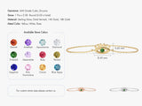 Bezel Set Evil Eye Birthstone Bracelet