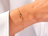 Diamond Infinity Bracelet in 14k Gold