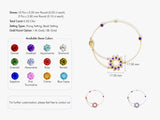 Flower Birthstone Bracelet